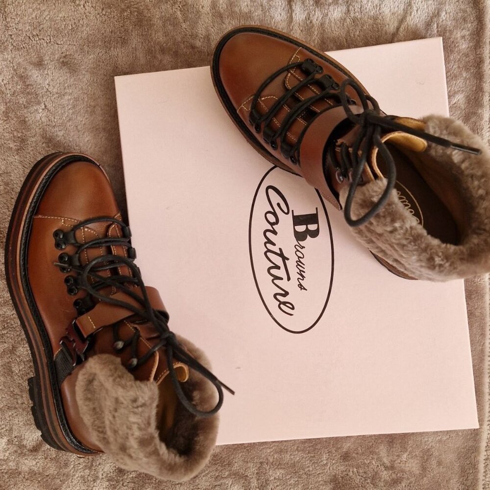Vintage Browns Couture leather booties, made in Italy